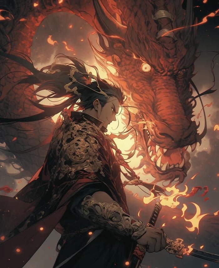 Kỵ sĩ rồng ảnh anime đẹp hùng vĩ