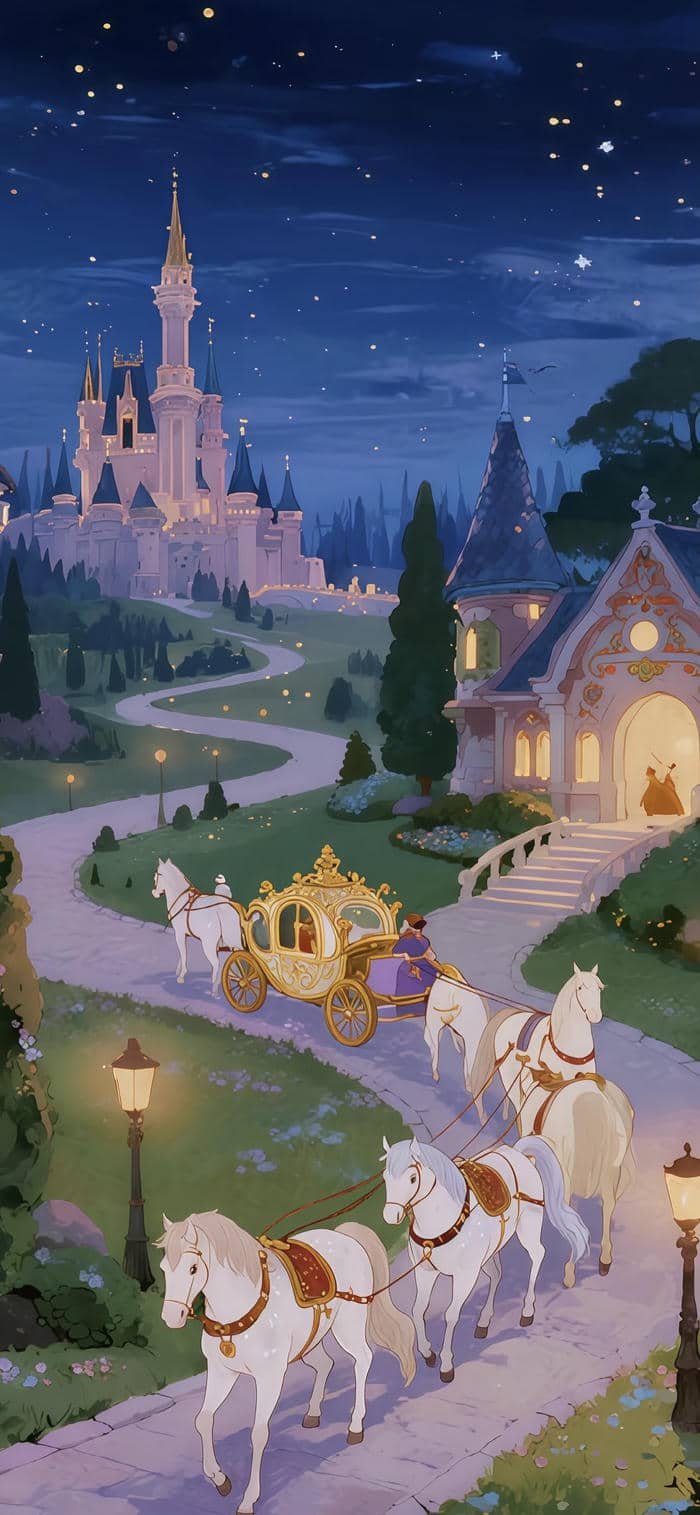 Lâu đài cổ tích lãng mạn thơ mộng làm hình nền