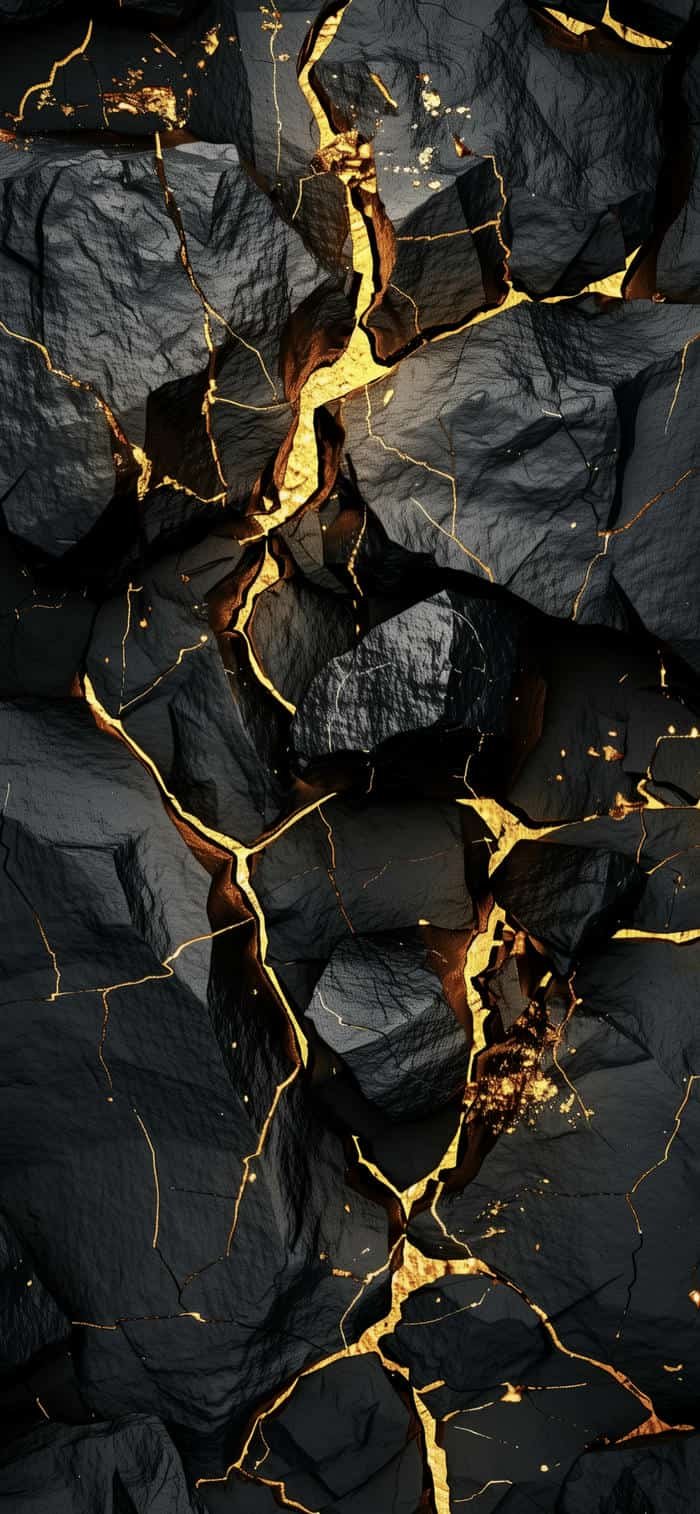 Nền đen vàng đá lửa sang trọng