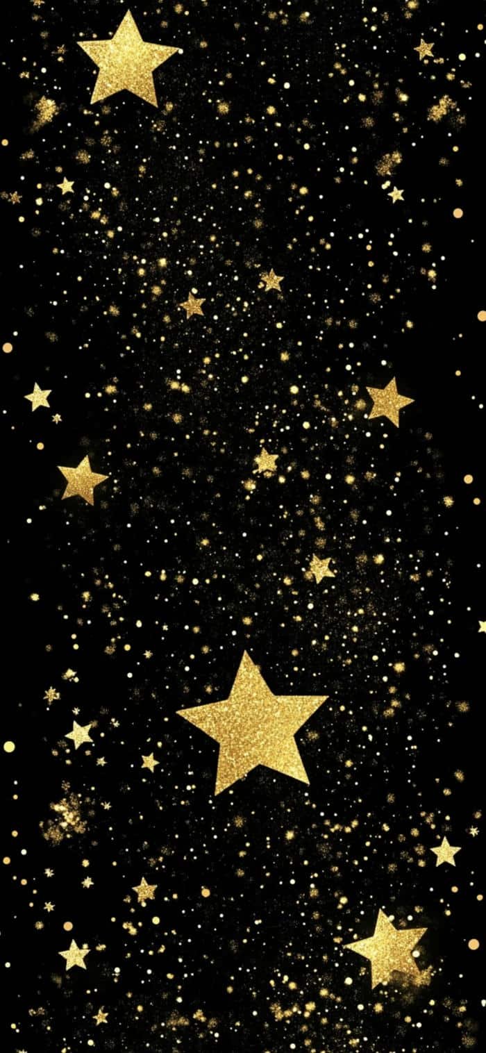 Nền đen vàng sang trọng sang trời sao