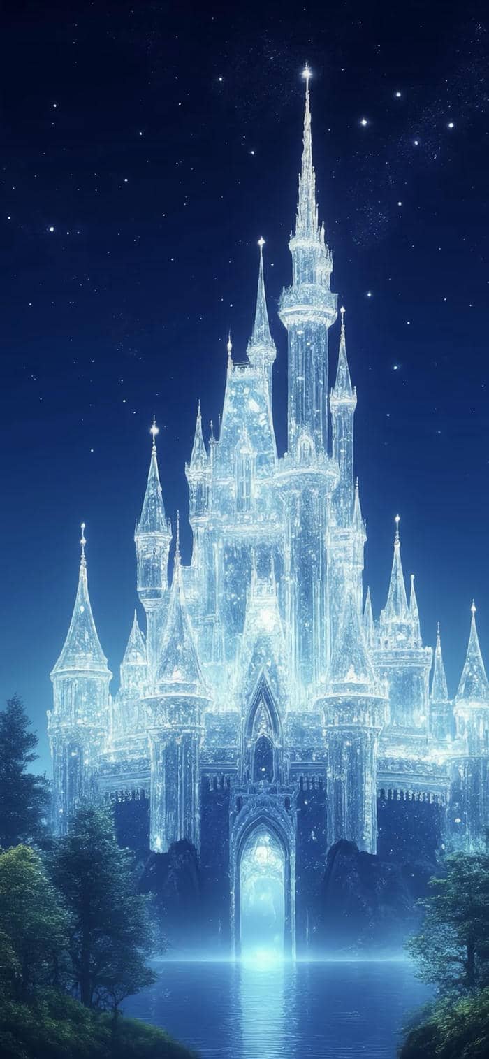 Nền lâu đài cổ tích huyền ảo