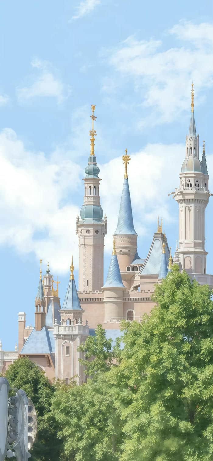 Nền lâu đài cổ tích rực rỡ