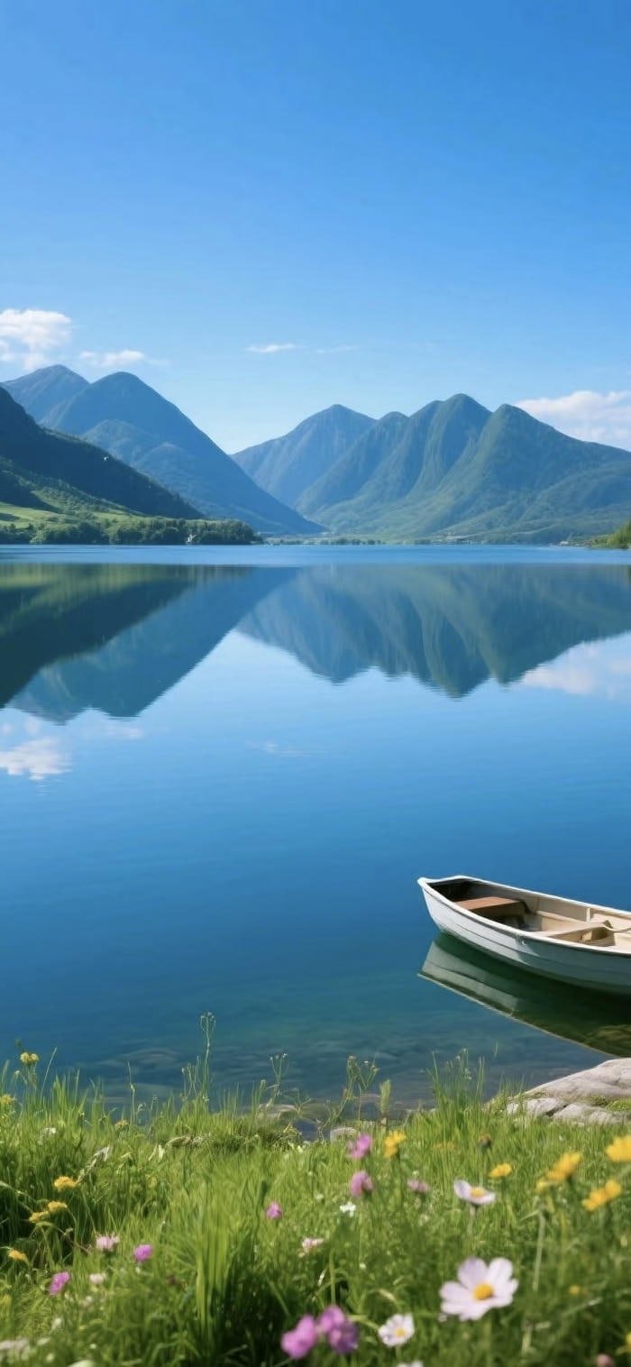 Nền mặt hồ yên bình phong cảnh đẹp