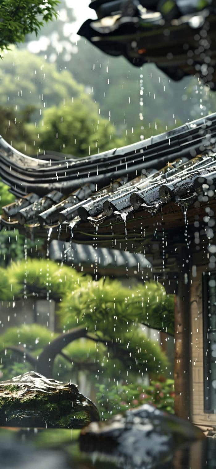 Nền mưa lãng mạn trầm buồn