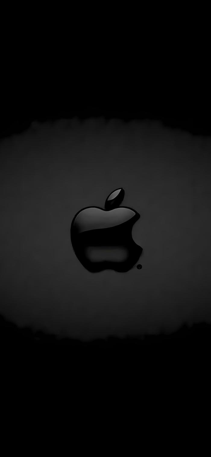 Nền tối sang trọng logo iphone