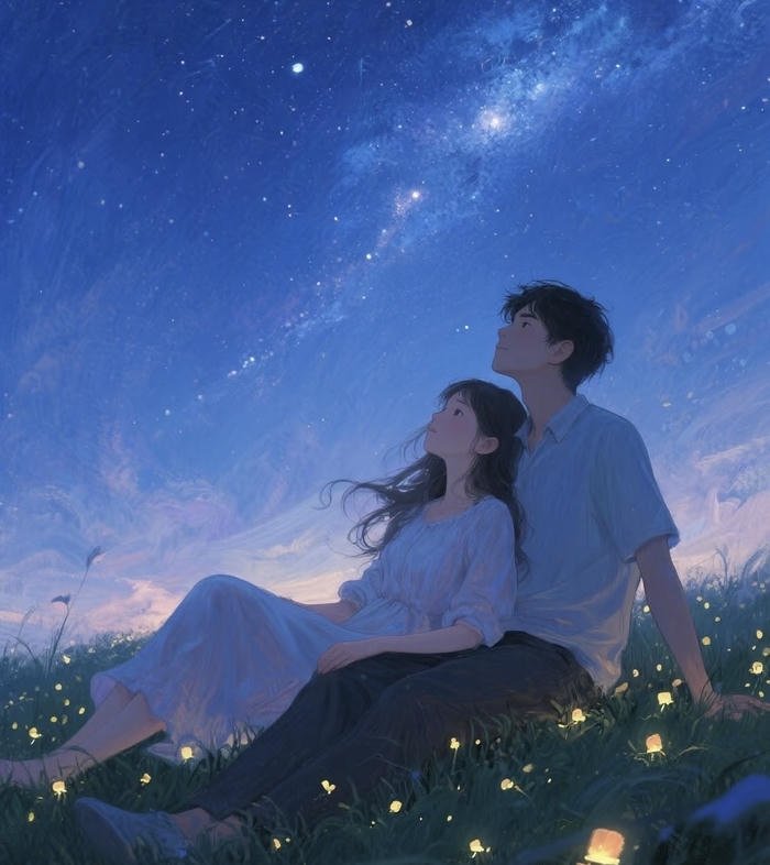 ảnh anime chill buổi tối bình yên