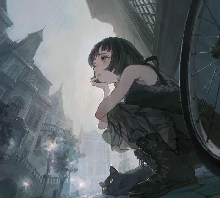 ảnh anime dáng vẻ đơn chiếc