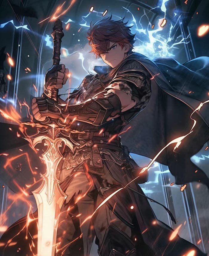 ảnh anime hiệp sĩ ánh sáng bước ra từ bóng tối