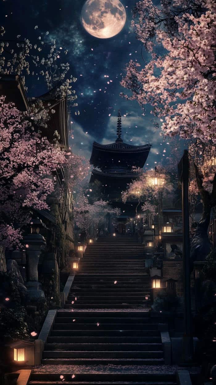 ảnh anime hoa anh đào cuốn hút