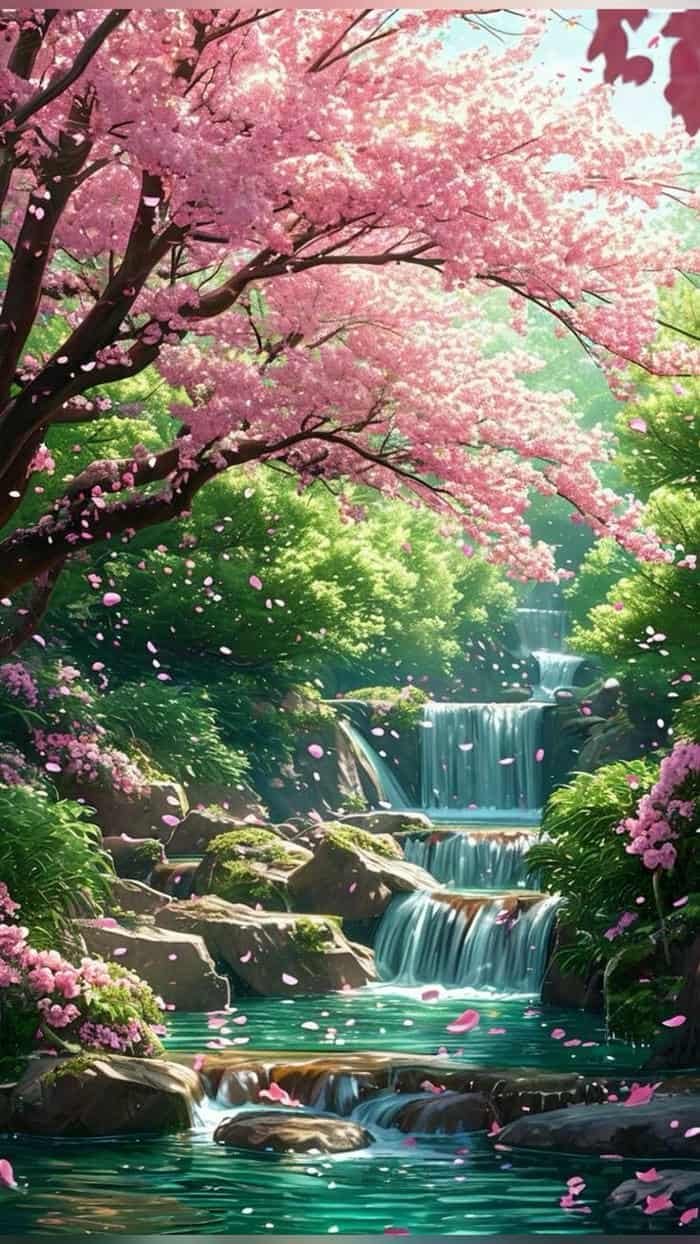 ảnh anime hoa anh đào đơn giản đẹp