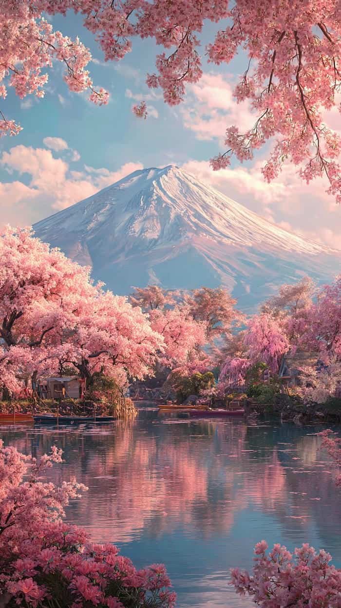 ảnh anime hoa anh đào thoáng nhẹ