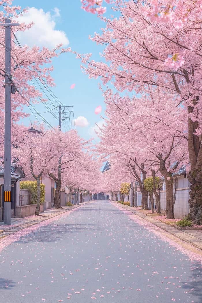 ảnh anime hoa anh đào tươi mới