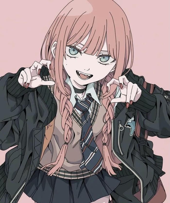 ảnh anime học sinh áo khoác đen ngầu