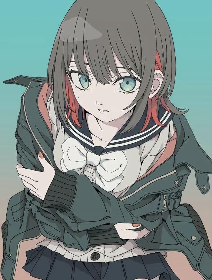 ảnh anime học sinh ngầu đơn giản nhất