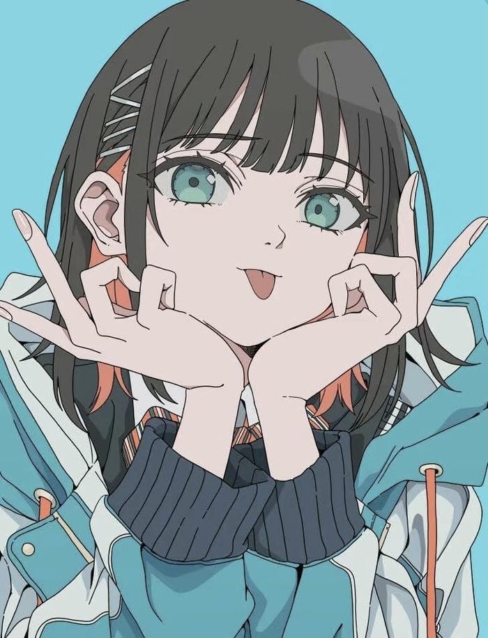 ảnh anime học sinh tóc ngắn ngầu