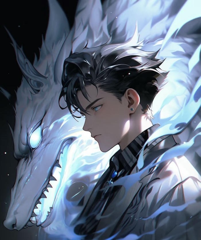 ảnh anime nam lạnh lùng ngầu diện trang phục tối màu