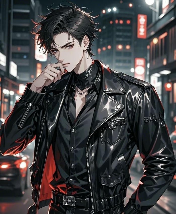 ảnh anime nam lạnh lùng ngầu nhìn thẳng với vẻ nghiêm