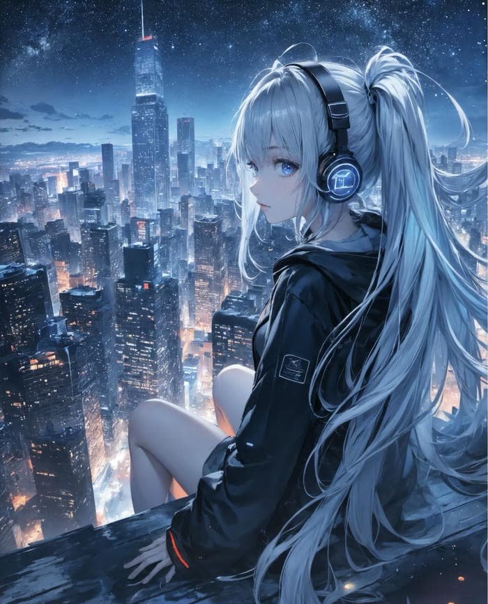 ảnh anime nghệ thuật số sáng rõ