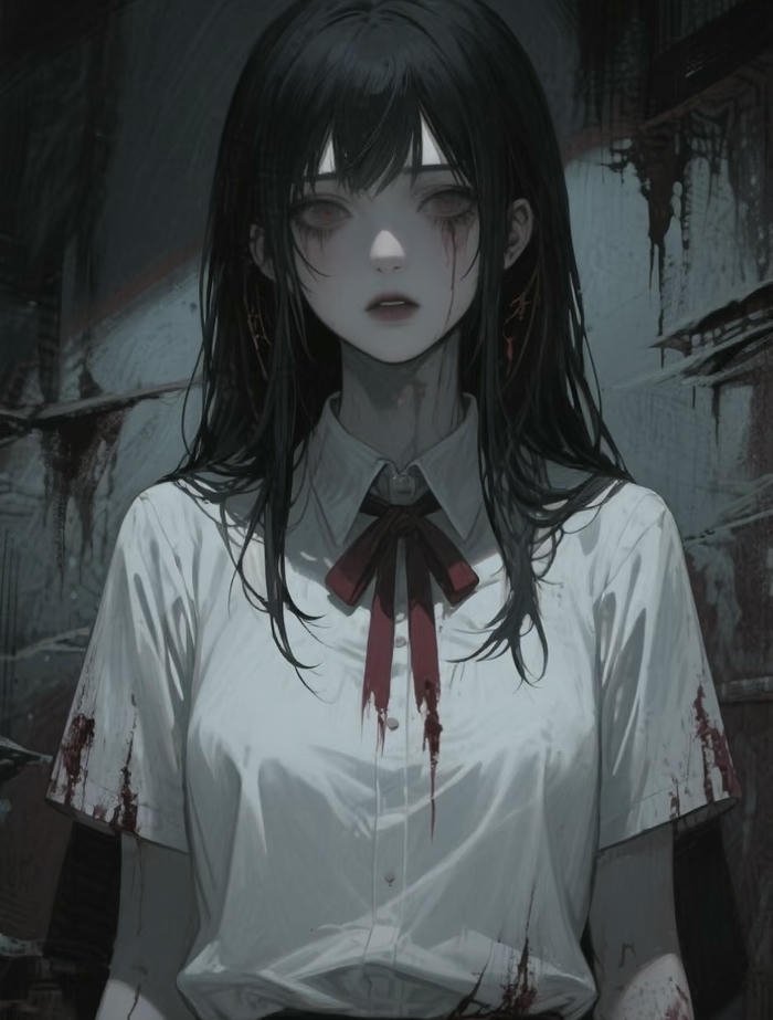 ảnh anime nhân vật trong không gian tối