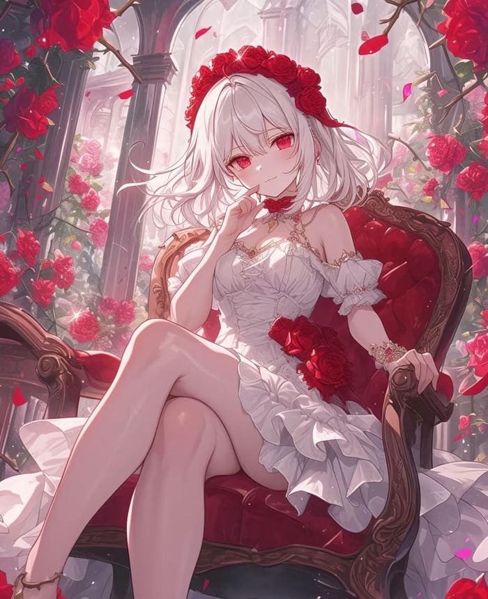 ảnh anime nữ hoàng quyền lực tạo dáng quyền uy