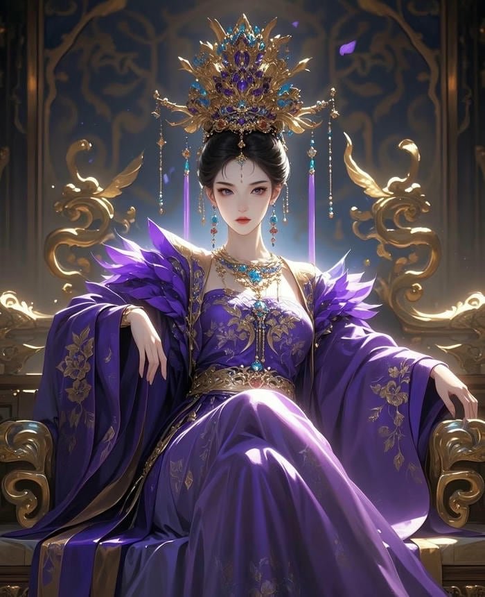 ảnh anime nữ hoàng quyền lực thần thái uy nghi