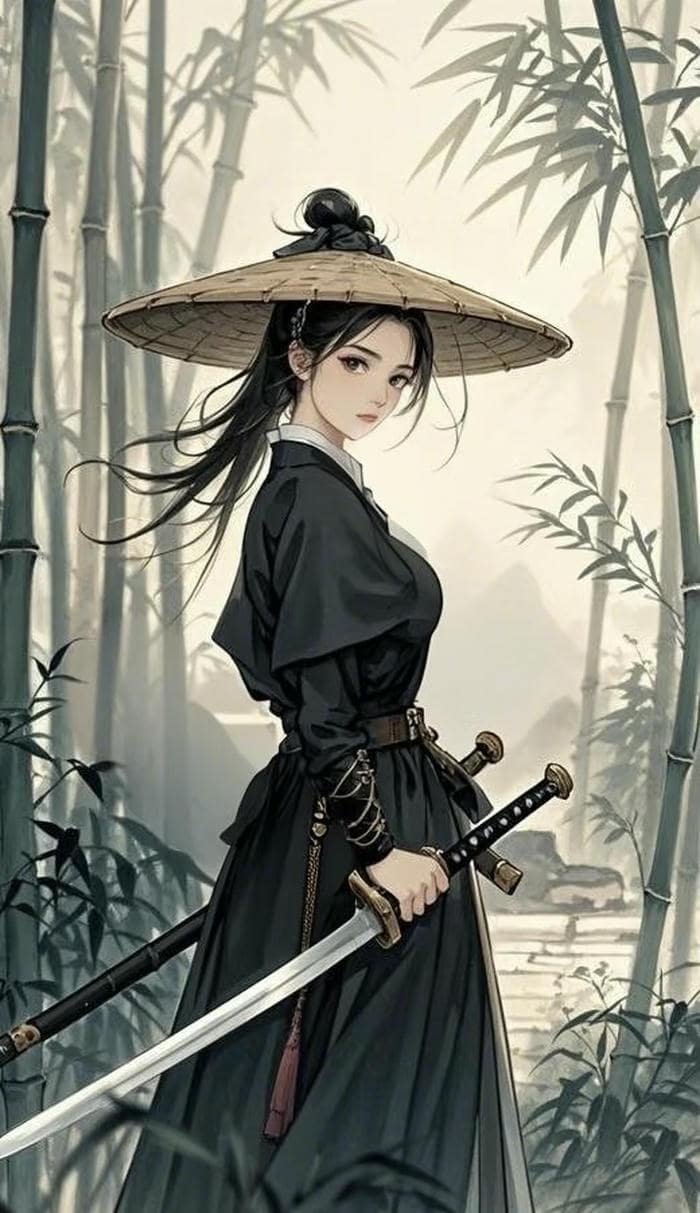 ảnh anime nữ kiếm sĩ lạnh lùng cực đẹp