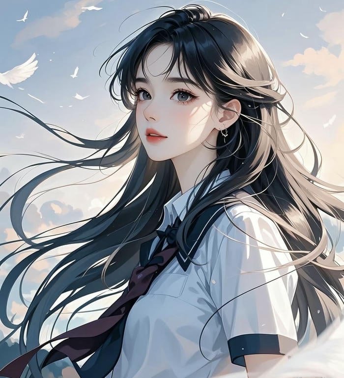 ảnh anime phong cách hiện đại nhẹ