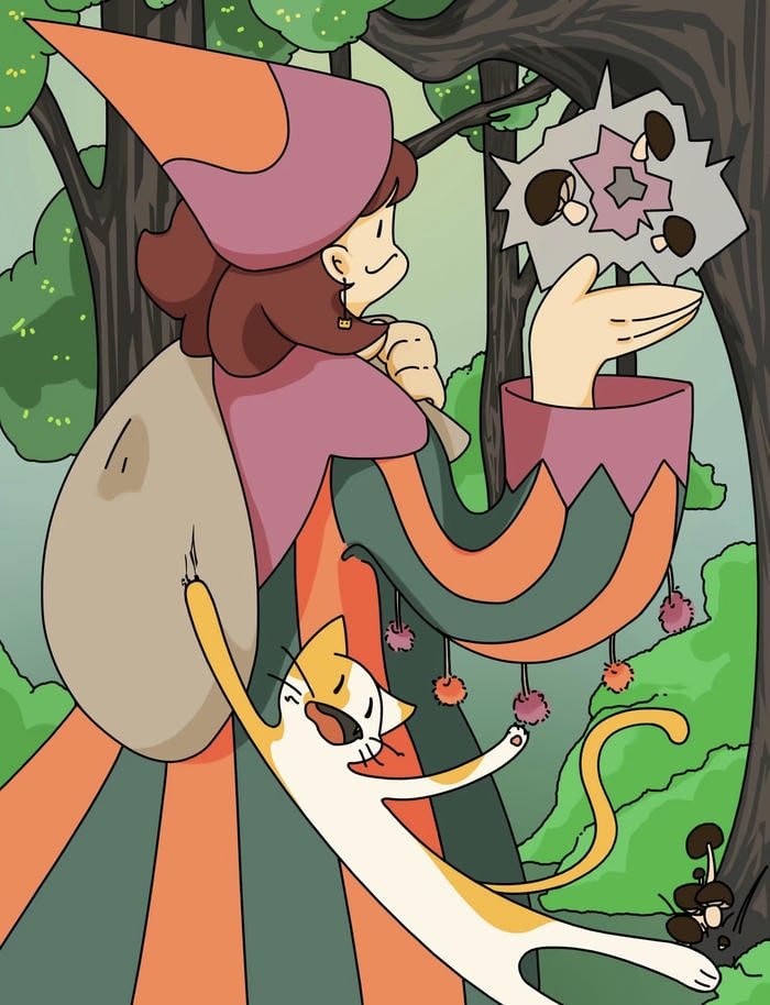 ảnh anime phù thủy dễ thương ngọt đến mức