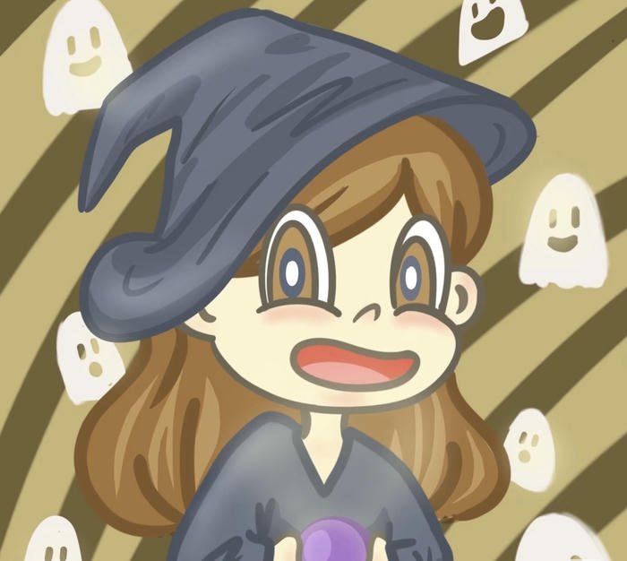 ảnh anime phù thủy dễ thương phát sáng nhẹ