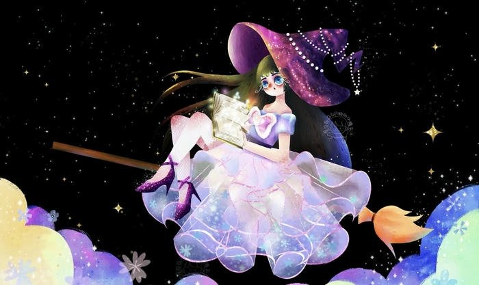 ảnh anime phù thủy dễ thương tinh nghịch vui