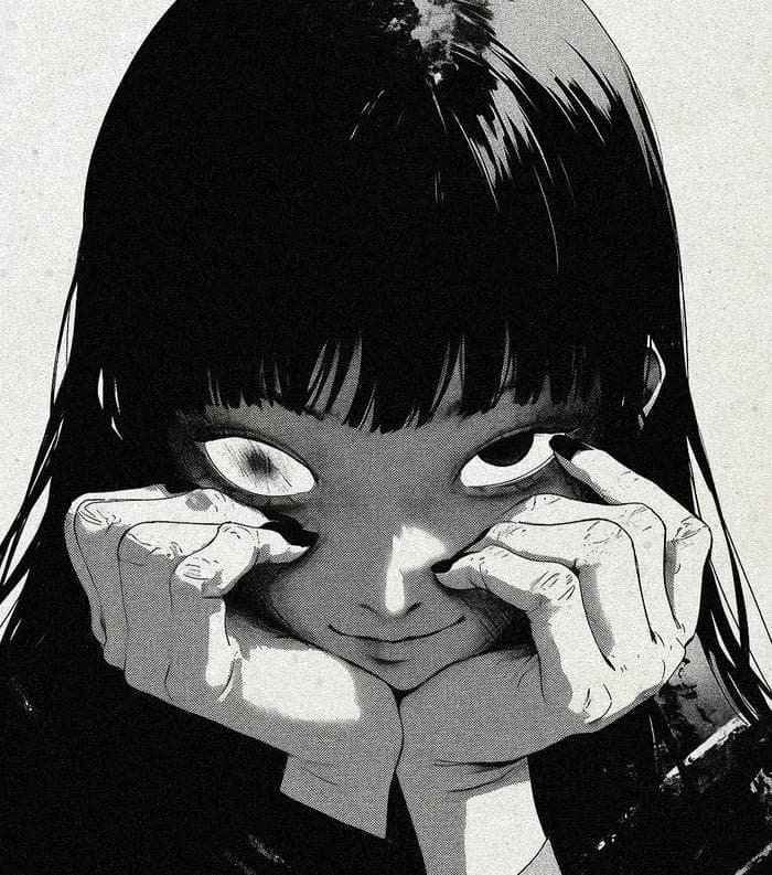 ảnh anime style dark tạo dáng tối giản