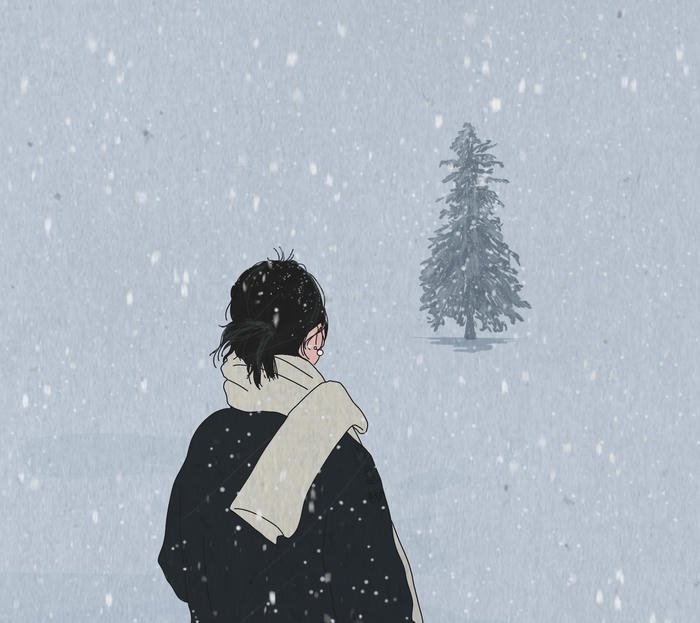 ảnh anime tông màu trầm không gian tối