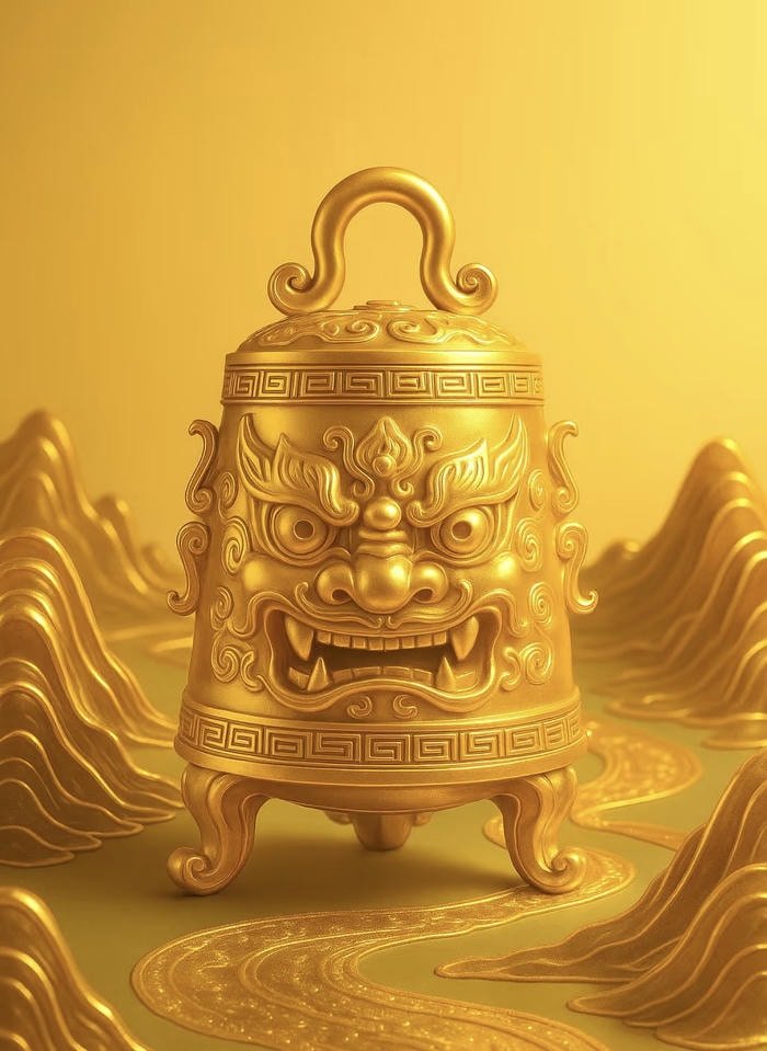 ảnh chuông đồng cổ phong thuỷ tài lộc