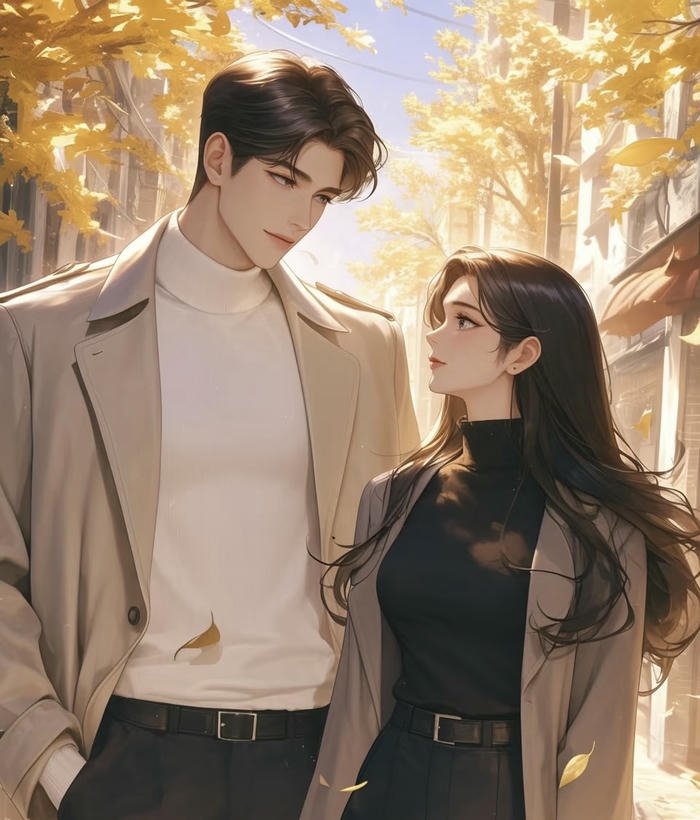 ảnh đôi anime mùa thu dịu dàng