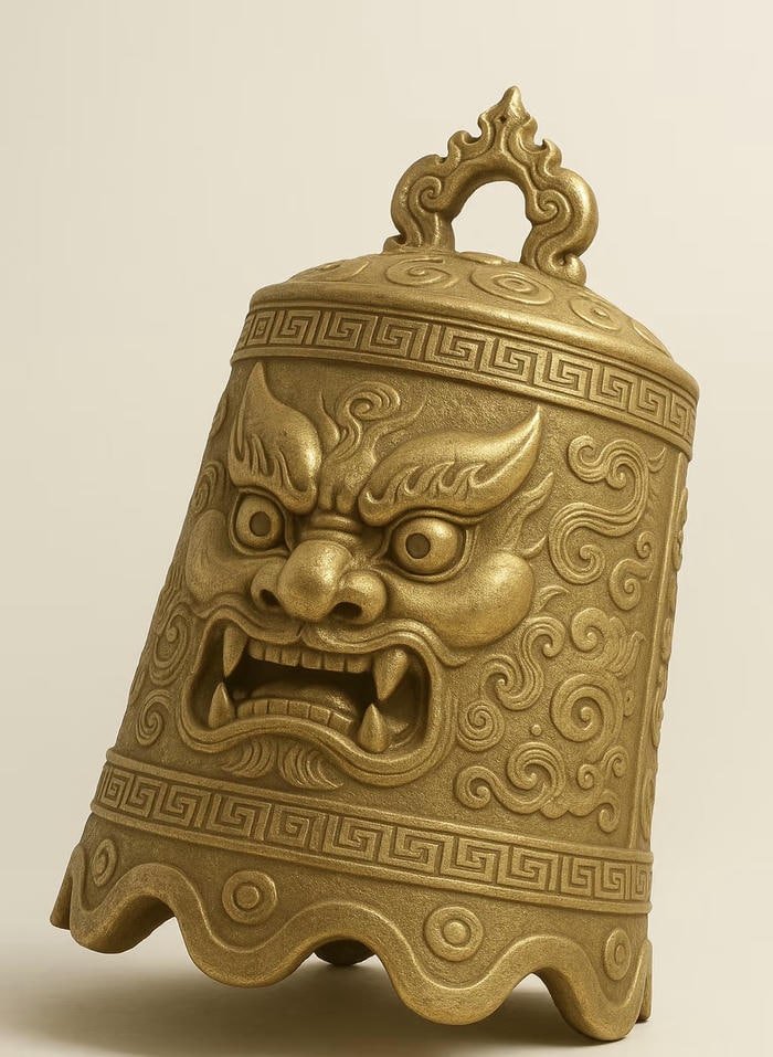 ảnh đơn giản chuông đồng cổ phong thuỷ