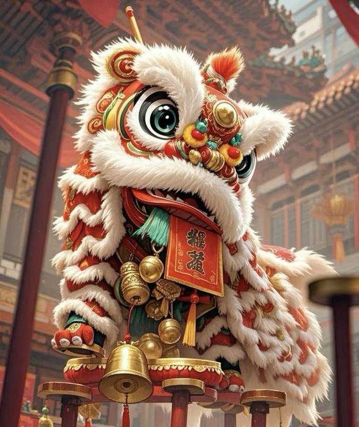 hình phong thủy lân bảo hộ