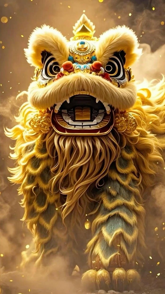 ảnh lân bảo hộ trước cổng