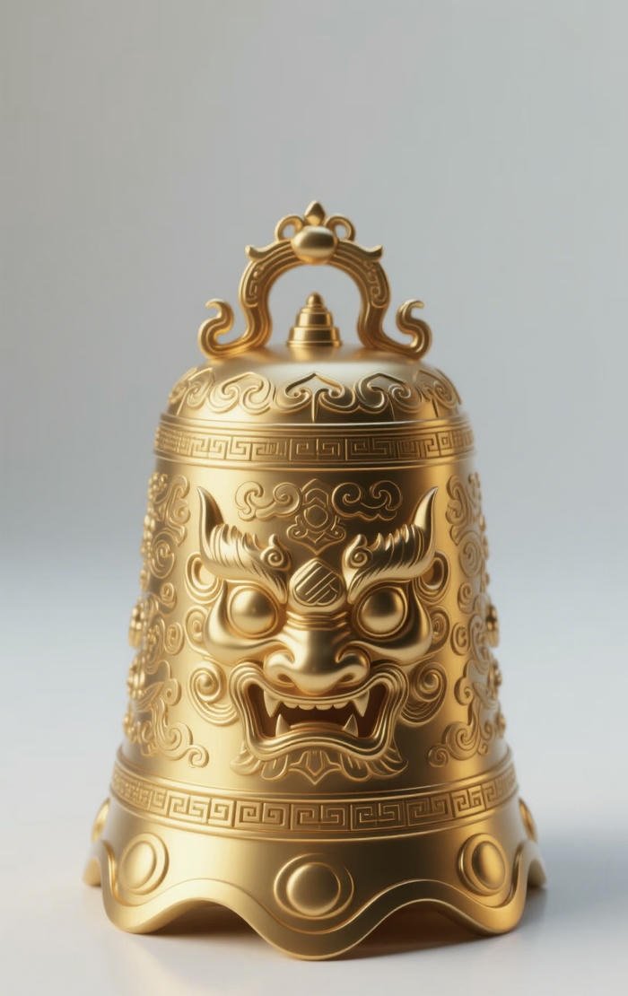 ảnh may mắn chuông đồng cổ phong thuỷ