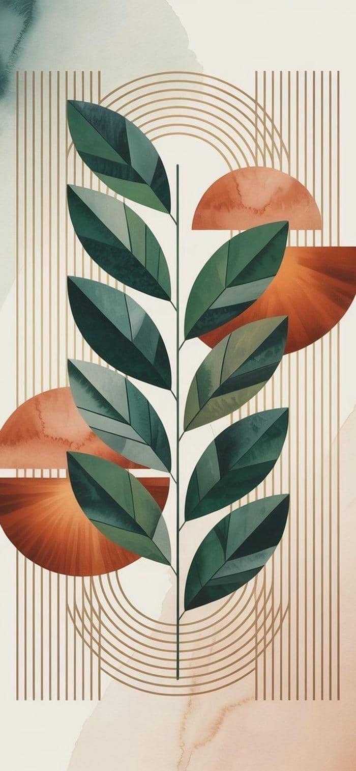 ảnh nền boho art hoa văn phối màu