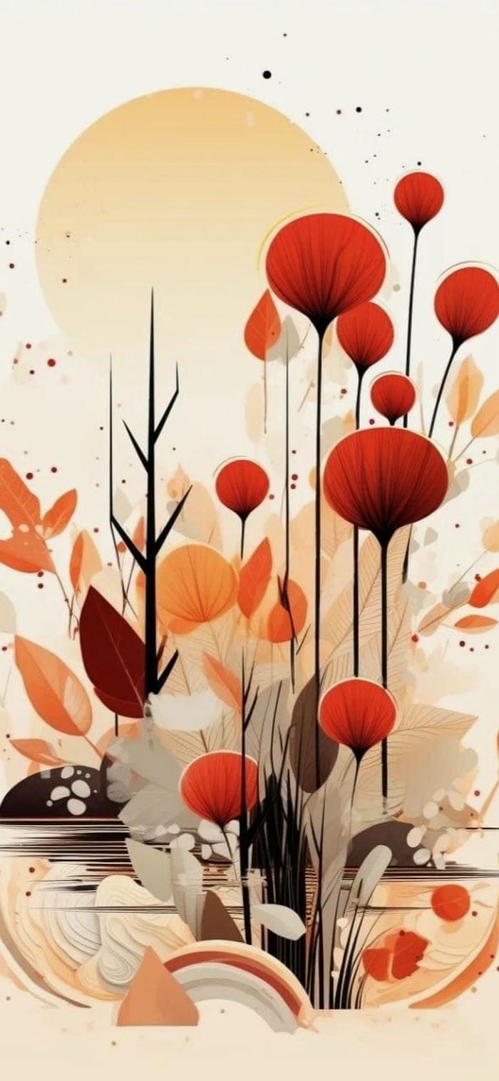 ảnh nền boho art hoa văn phối màu(1)