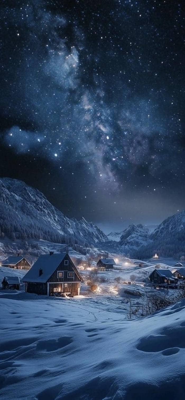 ảnh nền đồi tuyết trắng đẹp rộng mở