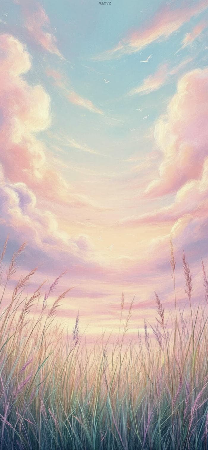 ảnh nền đồng cỏ pastel nhẹ nhàng đẹp mắt