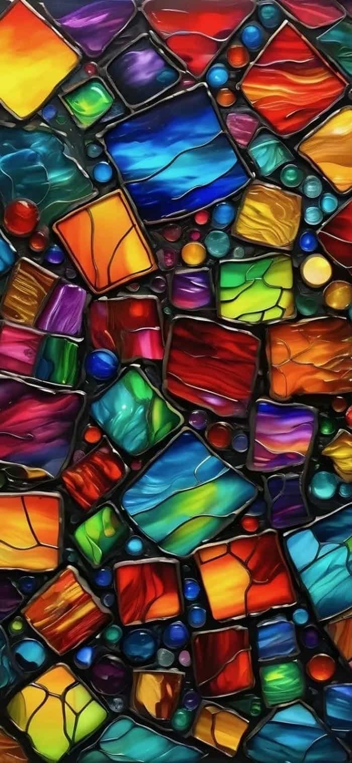 ảnh nền họa tiết mosaic kết hợp nhiều tông