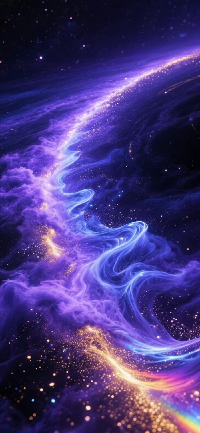 ảnh nền không gian tím xanh