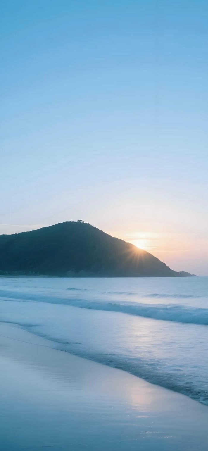 ảnh nền mặt trời mọc biển tràn nắng