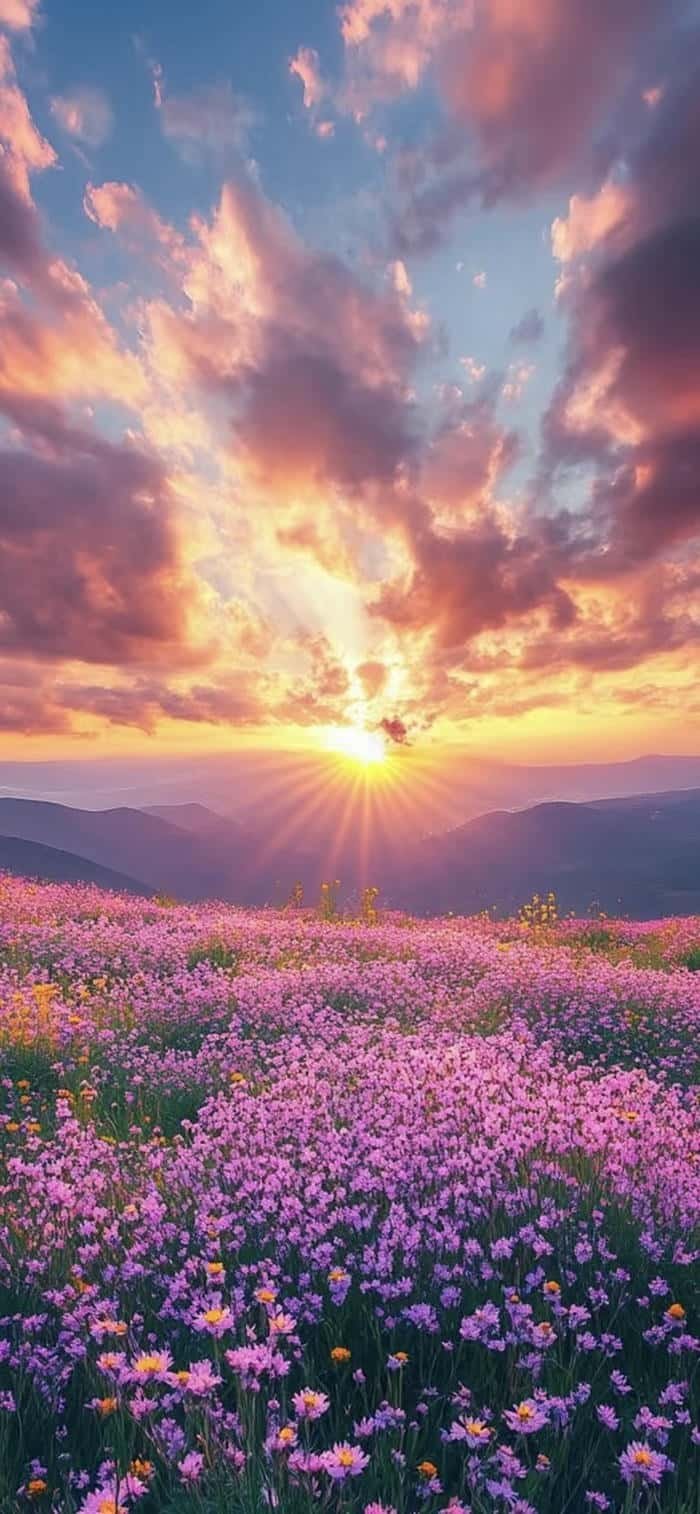 ảnh nền mặt trời mọc đẹp rạng ngời