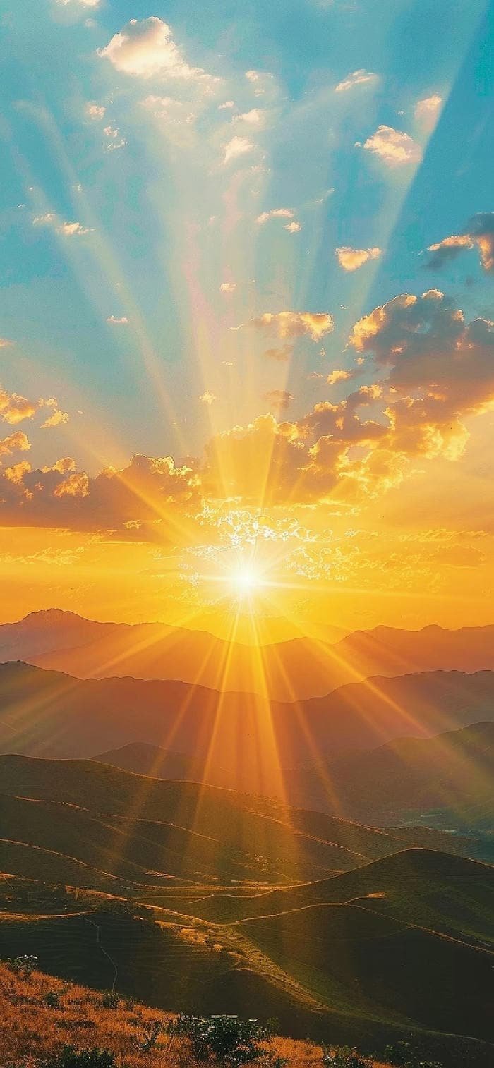 ảnh nền mặt trời mọc rực sáng