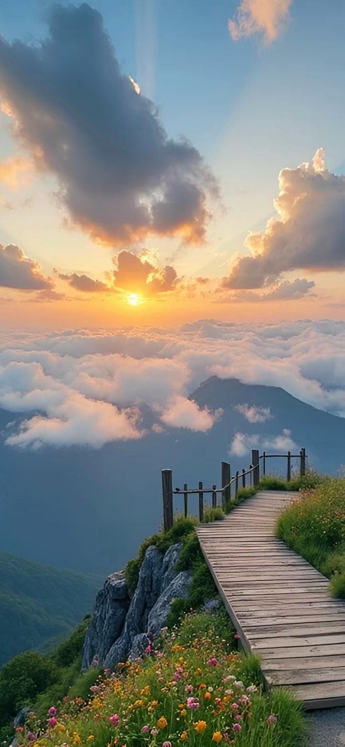 ảnh nền mặt trời mọc tia nắng sớm