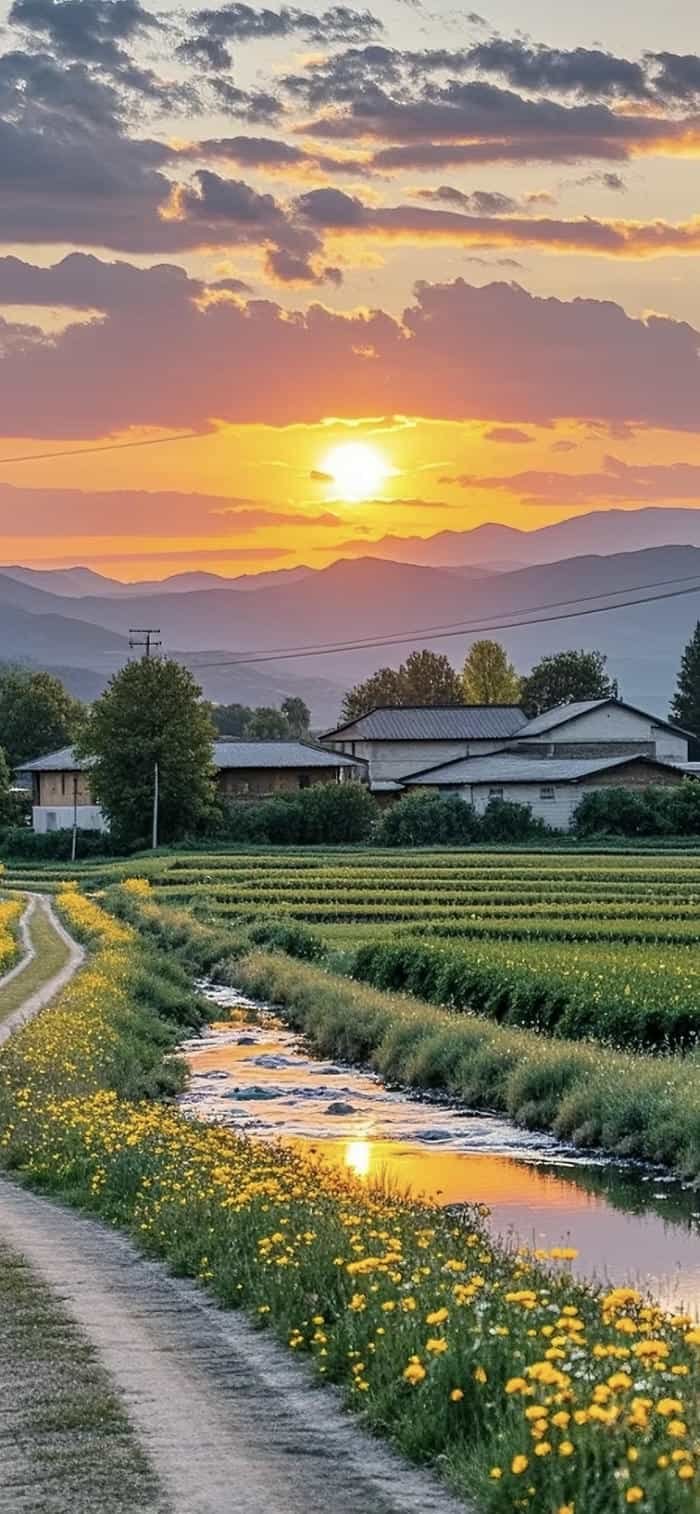 ảnh nền phong cảnh đồng quê nắng chan hòa(1)