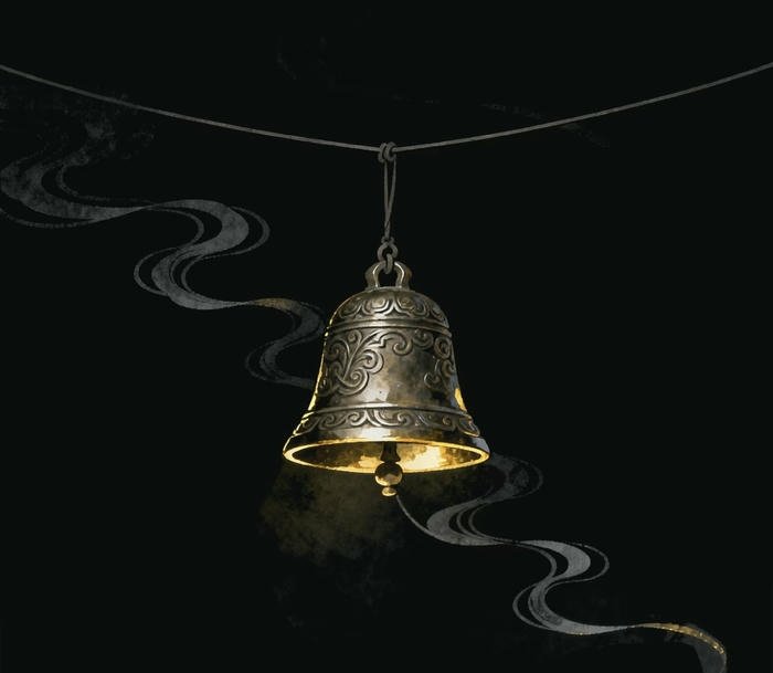 ảnh phong thuỷ chuông đồng cổ tài lộc